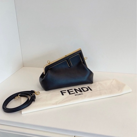 【98新🆕】Fendi 黑金First Bag小號斜挎包