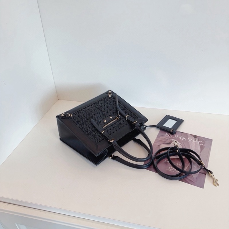 【98新🆕】Balenciaga 黑金特別款全皮編織小方包 mini 手提包單肩包-3