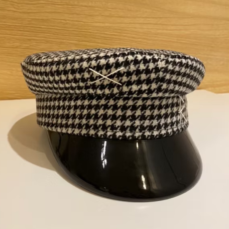 RUSLAN BAGINSKIY 報童帽 男孩帽 棉料軍帽 千鳥格紋-4