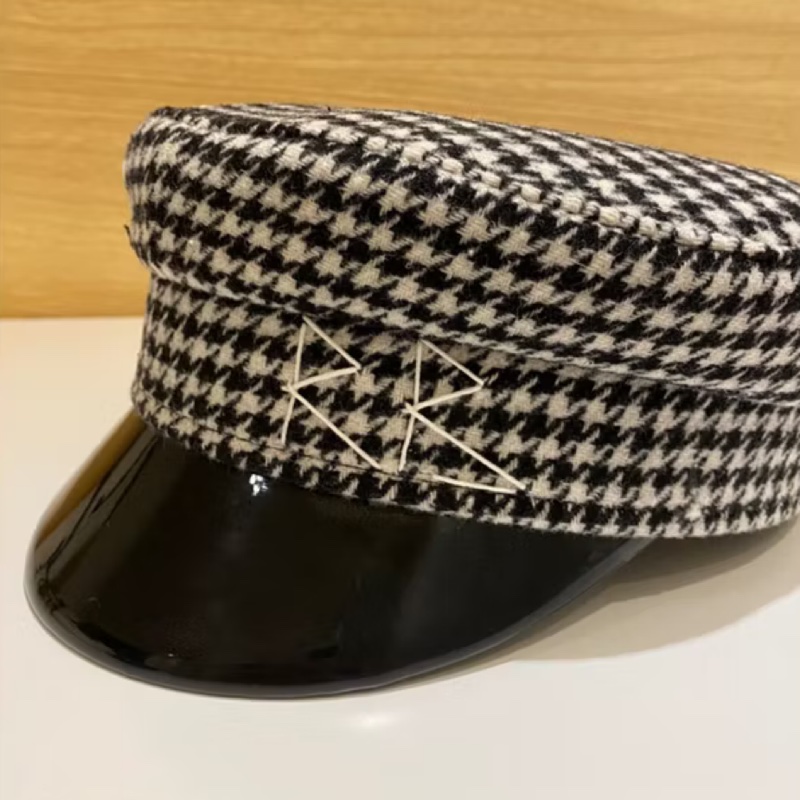 RUSLAN BAGINSKIY 報童帽 男孩帽 棉料軍帽 千鳥格紋-5