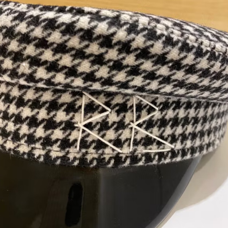 RUSLAN BAGINSKIY 報童帽 男孩帽 棉料軍帽 千鳥格紋-7