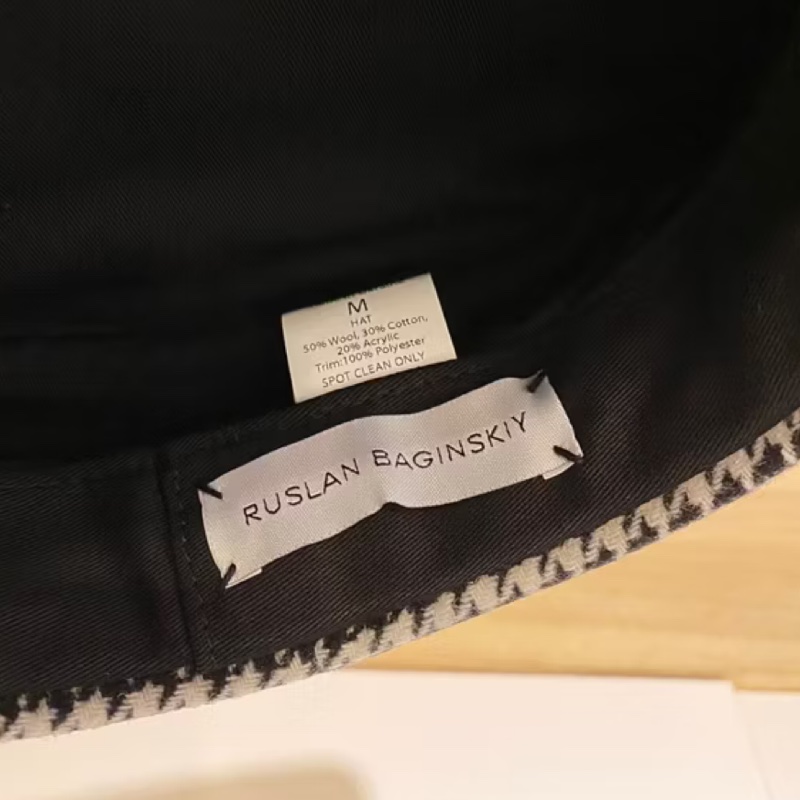 RUSLAN BAGINSKIY 報童帽 男孩帽 棉料軍帽 千鳥格紋-8