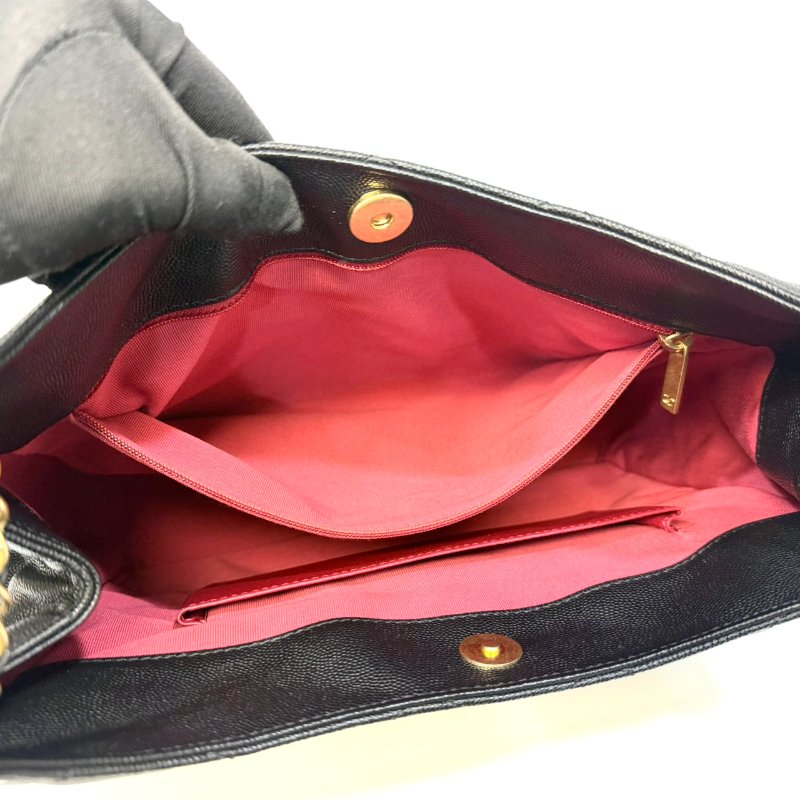 CHANEL黑金粒紋牛皮23P天貓大號HOBO/AS3693-11