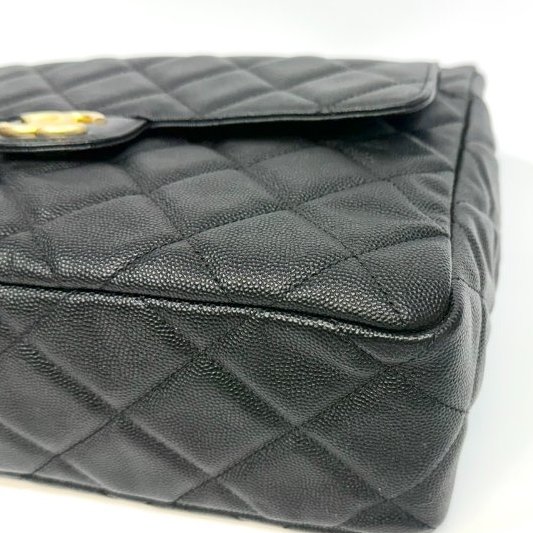 CHANEL黑金粒紋牛皮23P天貓大號HOBO/AS3693-12