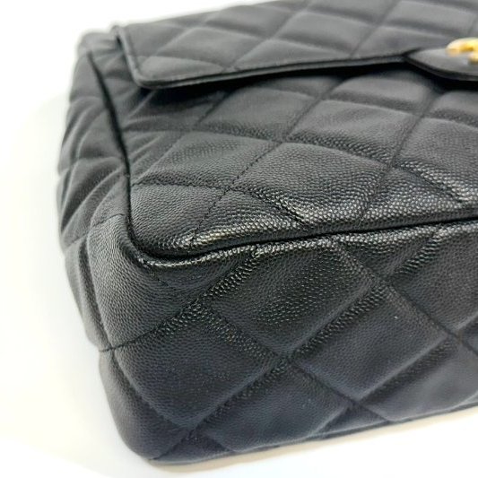 CHANEL黑金粒紋牛皮23P天貓大號HOBO/AS3693-13