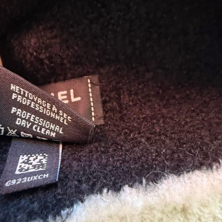 Chanel 24K 黑白熊貓 毛帽-4