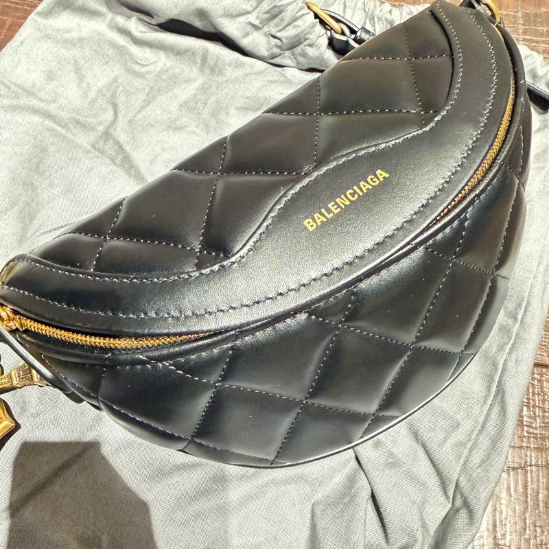 Balenciaga 巴黎世家 99新艾菲爾鐵塔鏈條裝飾 腰包/斜挎包-5