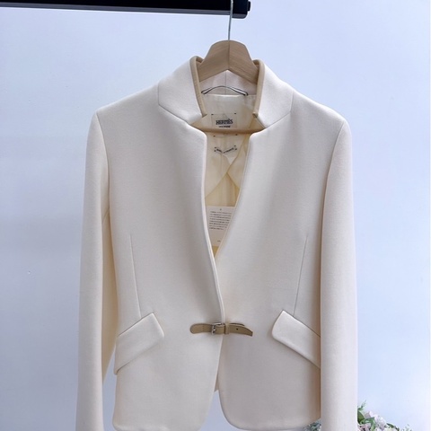 99新 Hermes 衣服 愛馬仕 經典款 騎士西裝外套  34碼 帶吊牌 胸圍90衣長58