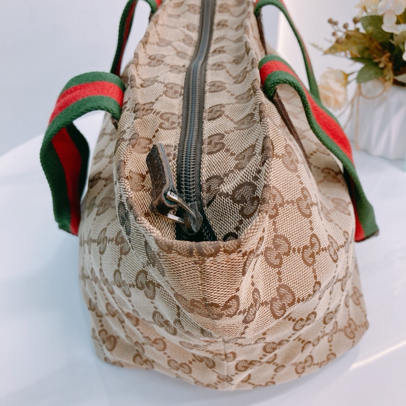 MS0394 GUCCI 古馳經典花紋單肩包包GG SUPREME 25CM TOTE BAG WITH ZIPPER CANVAS-22