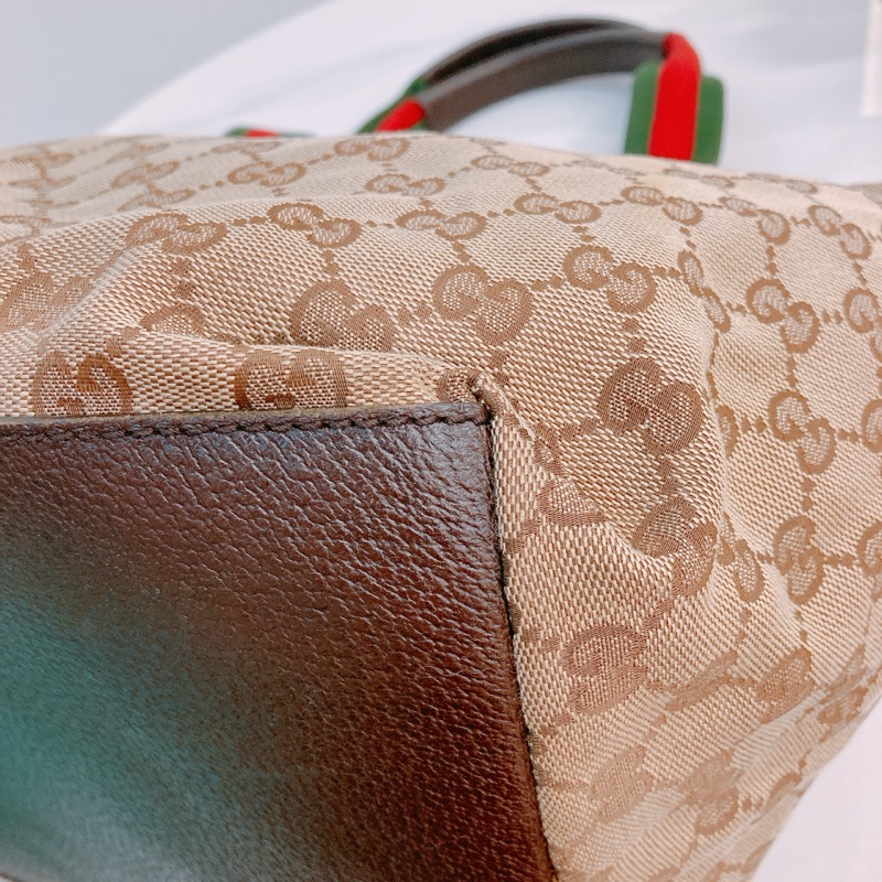 MS0394 GUCCI 古馳經典花紋單肩包包GG SUPREME 25CM TOTE BAG WITH ZIPPER CANVAS-25