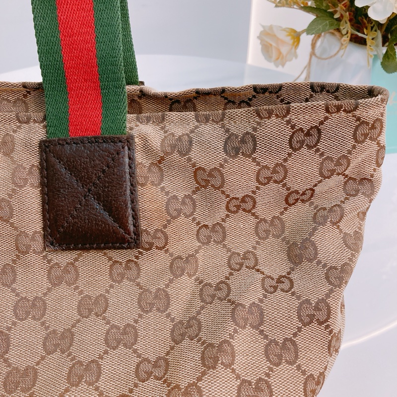 MS0394 GUCCI 古馳經典花紋單肩包包GG SUPREME 25CM TOTE BAG WITH ZIPPER CANVAS-26
