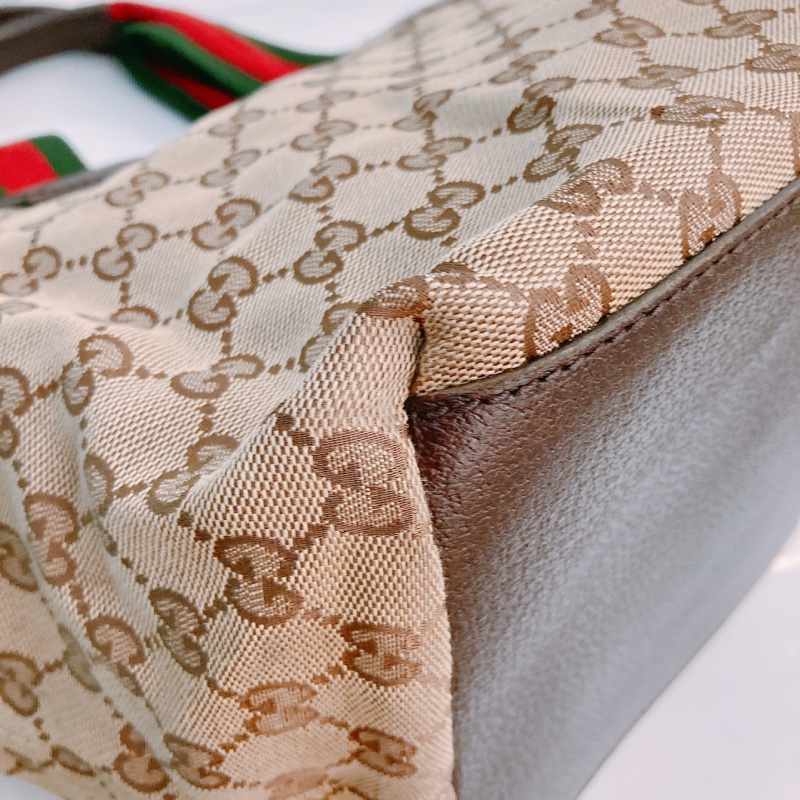 MS0394 GUCCI 古馳經典花紋單肩包包GG SUPREME 25CM TOTE BAG WITH ZIPPER CANVAS-31