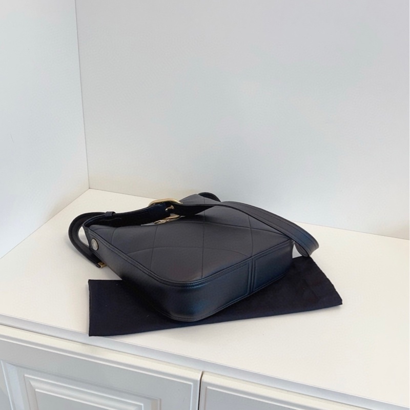 【閒置帶膜🆕】Chanel  21k黑金嬉皮Hobo郵差 芯片款小號 手提包單肩包-3