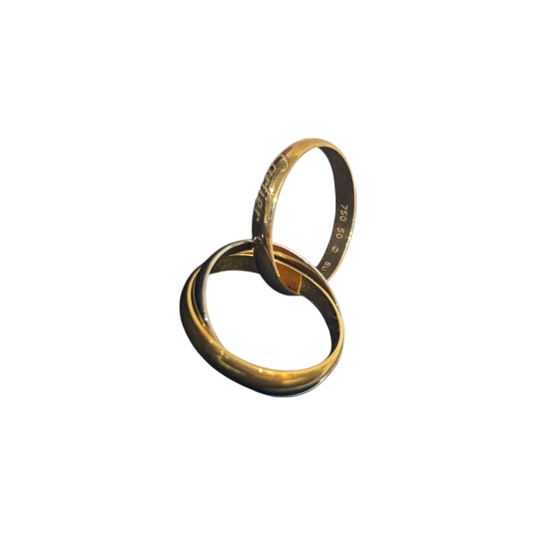 【美收精品】CARTIER金銀三環戒指 4-530-3