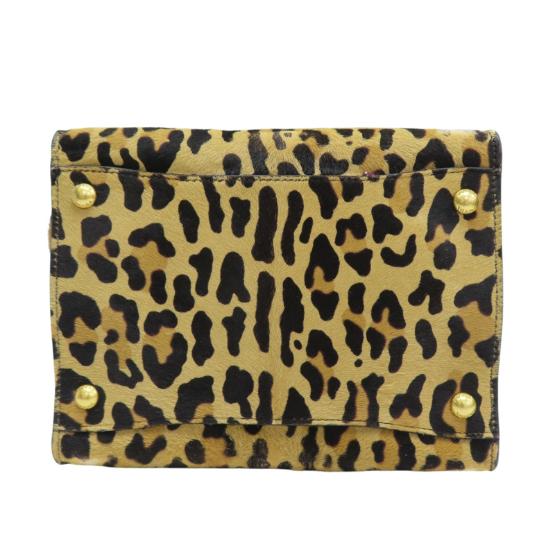 豹紋 毛料 手提包 無背帶【PRADA 普拉達】-3