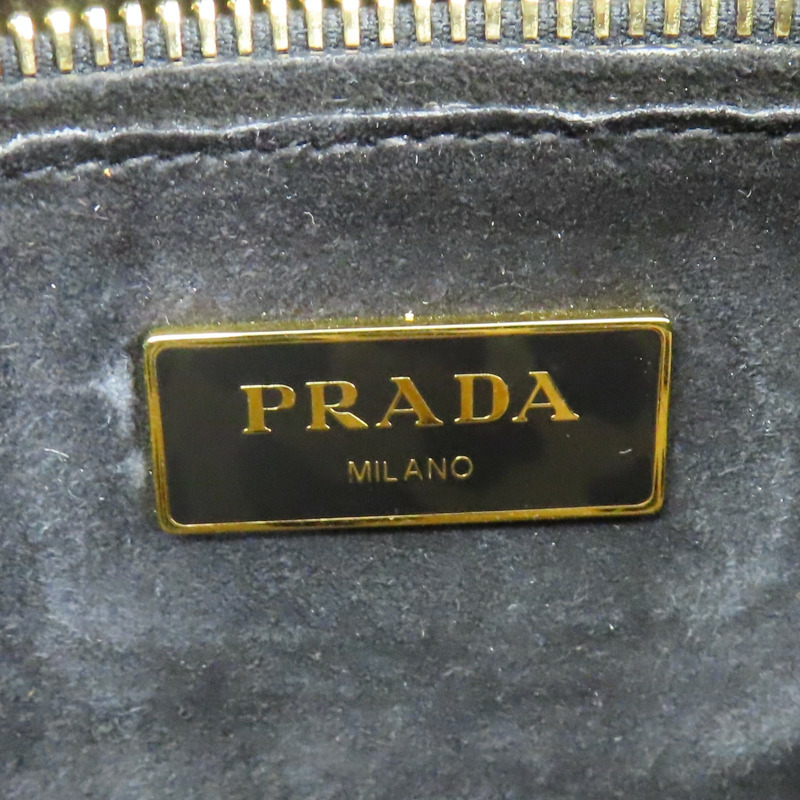 豹紋 毛料 手提包 無背帶【PRADA 普拉達】-7