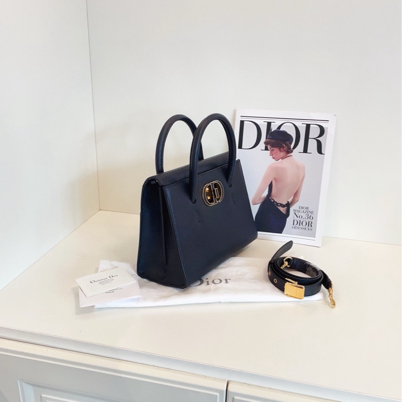 【98新🆕】Dior St Honore手提/斜挎包 黑金琺瑯CD扣 掌紋牛皮 有Dior‘kelly包’之稱⭐️小號噢-2