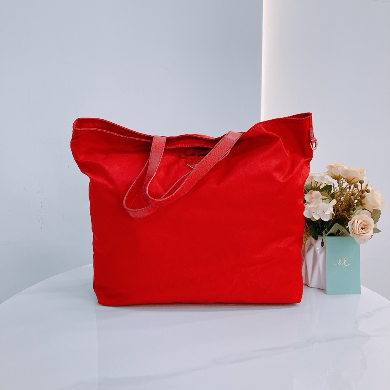 MS0395 PRADA 普特拉白色熊仔尼龍手拿包包TEDDY BEAR 30CM TOTE BAG NYLON-2