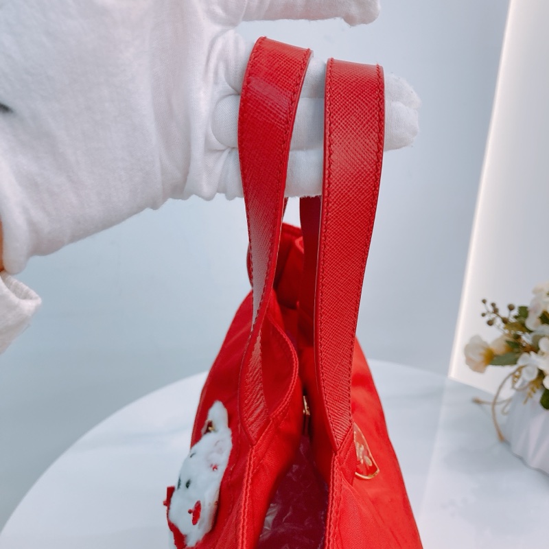 MS0395 PRADA 普特拉白色熊仔尼龍手拿包包TEDDY BEAR 30CM TOTE BAG NYLON-19