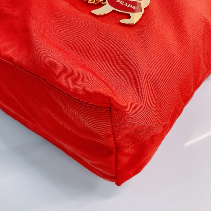 MS0395 PRADA 普特拉白色熊仔尼龍手拿包包TEDDY BEAR 30CM TOTE BAG NYLON-28