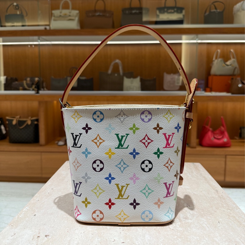 Louis Vuitton x TM All In BB 村上隆白三彩水桶包-3