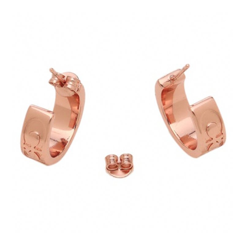 【COACH】C字造型耳環-玫瑰金-2