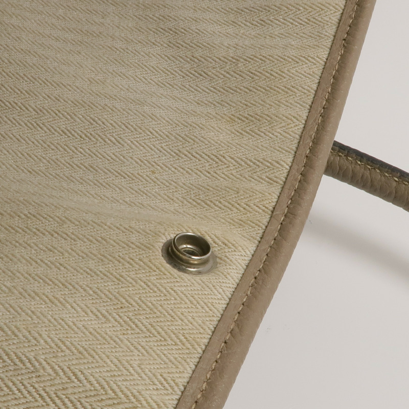 HERMES Negonda皮革Garden Party PM銀扣手挽袋Etoupe-15