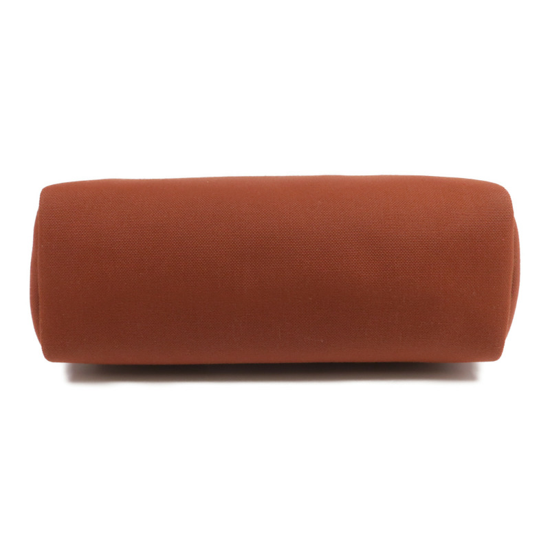 HERMES 帆布Herbag PM銀扣手挽肩背兩用袋Rouge H-3