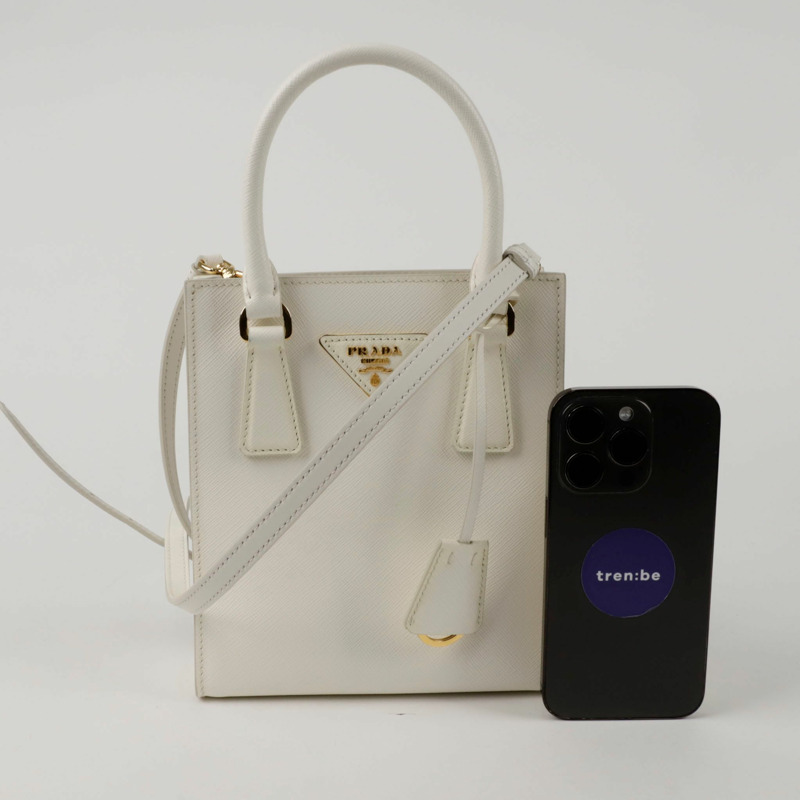PRADA 1BA358 三角形標誌迷你手提單肩包-8
