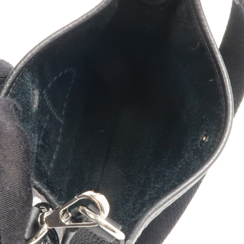 HERMES Clemence皮革Evelyne TPM銀扣肩背袋Noir-4