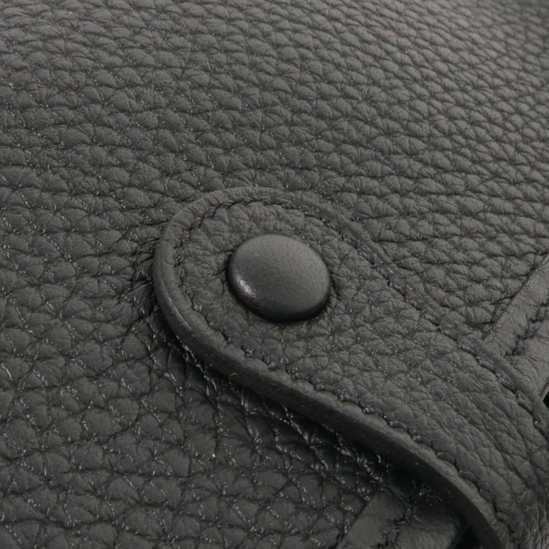HERMES Clemence皮革Evelyne TPM銀扣肩背袋Noir-13