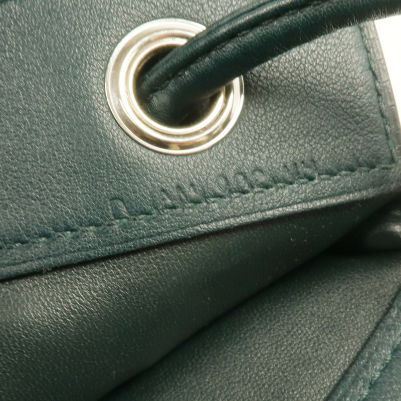 HERMES Swift皮革Aline銀扣肩背袋Green-6