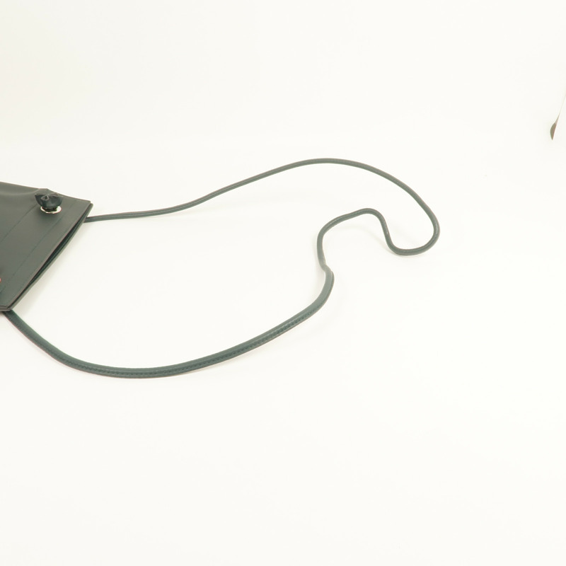 HERMES Swift皮革Aline銀扣肩背袋Green-8