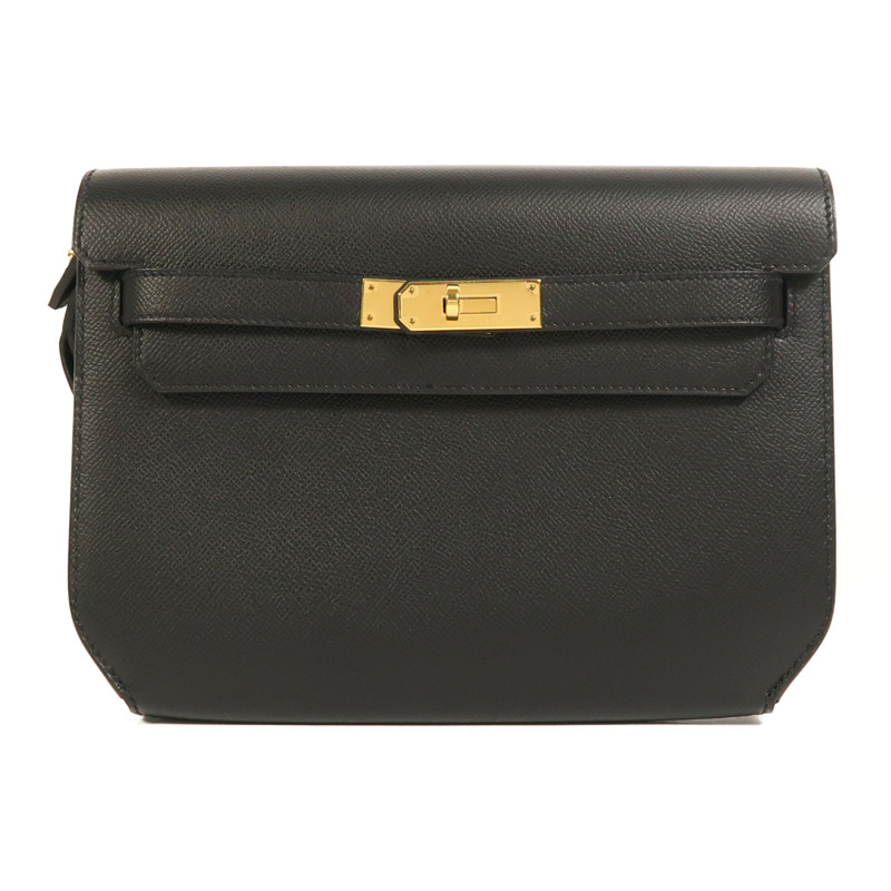 HERMES Epsom皮革Kelly Depeches 25金扣手拿包-0