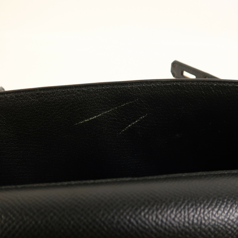 HERMES Epsom皮革Kelly Depeches 25金扣手拿包-14