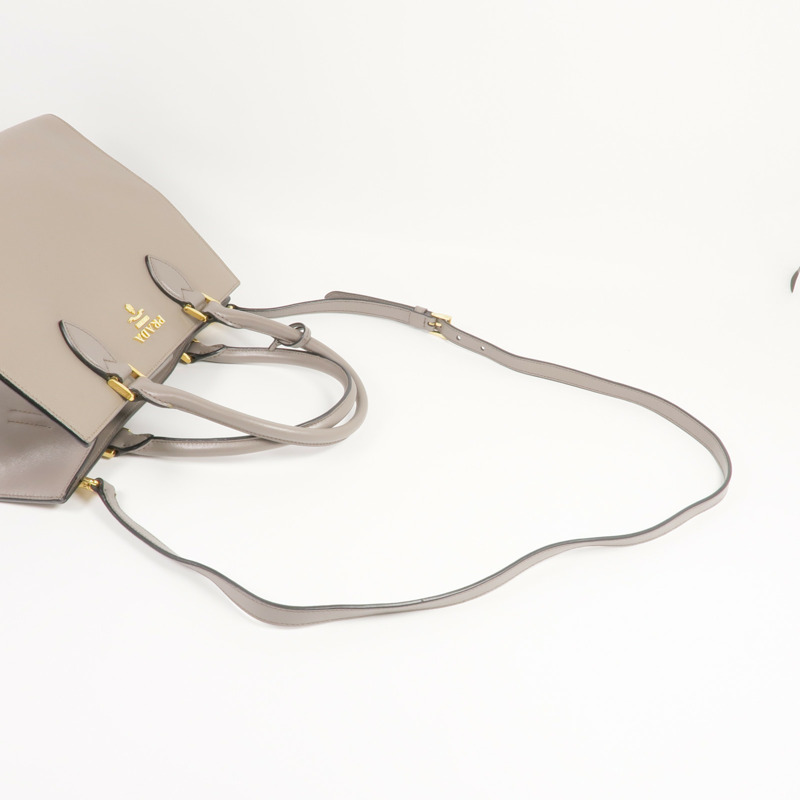 PRADA Saffiano皮革2Way Shoulder Bag金扣手挽肩背兩用袋-8