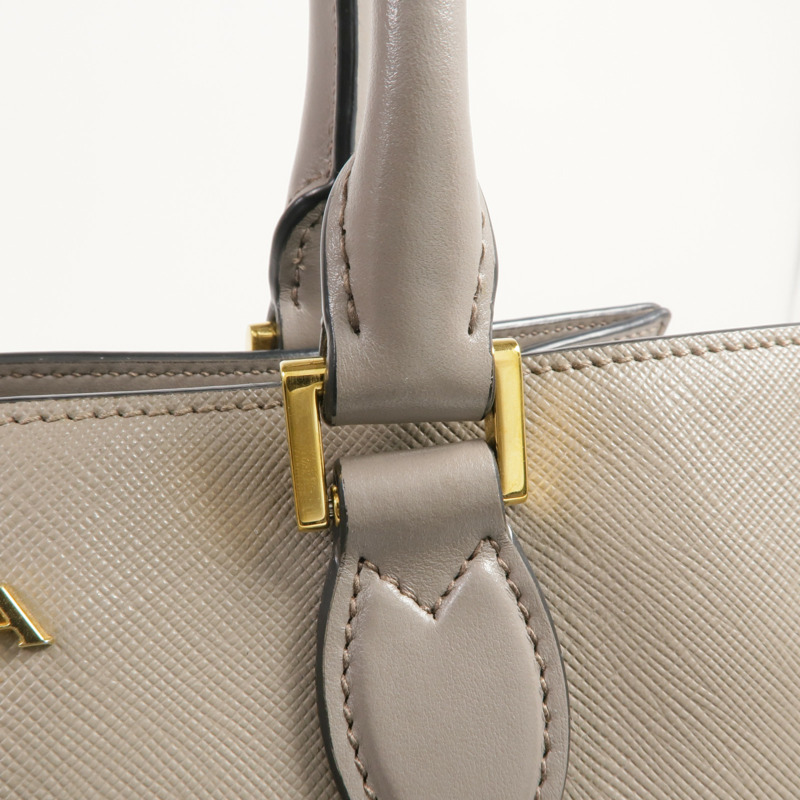 PRADA Saffiano皮革2Way Shoulder Bag金扣手挽肩背兩用袋-11
