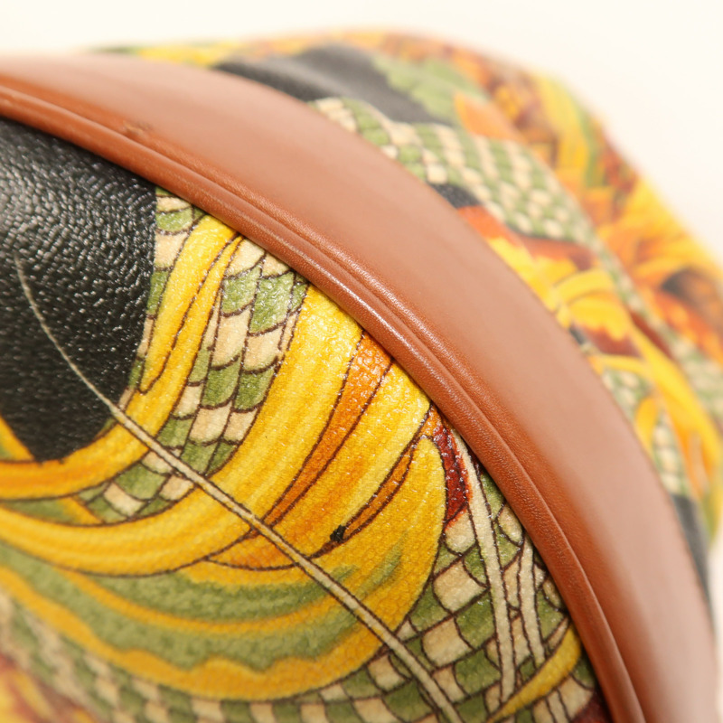 Salvatore Ferragamo 塗層帆布/牛皮皮革Rucksack金扣背包-8