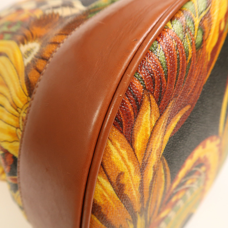 Salvatore Ferragamo 塗層帆布/牛皮皮革Rucksack金扣背包-11