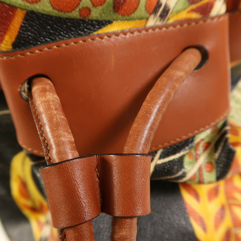 Salvatore Ferragamo 塗層帆布/牛皮皮革Rucksack金扣背包-13