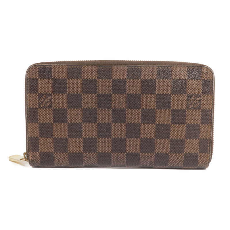 LOUIS VUITTON Damier Zippy Organizer金扣長錢包-0