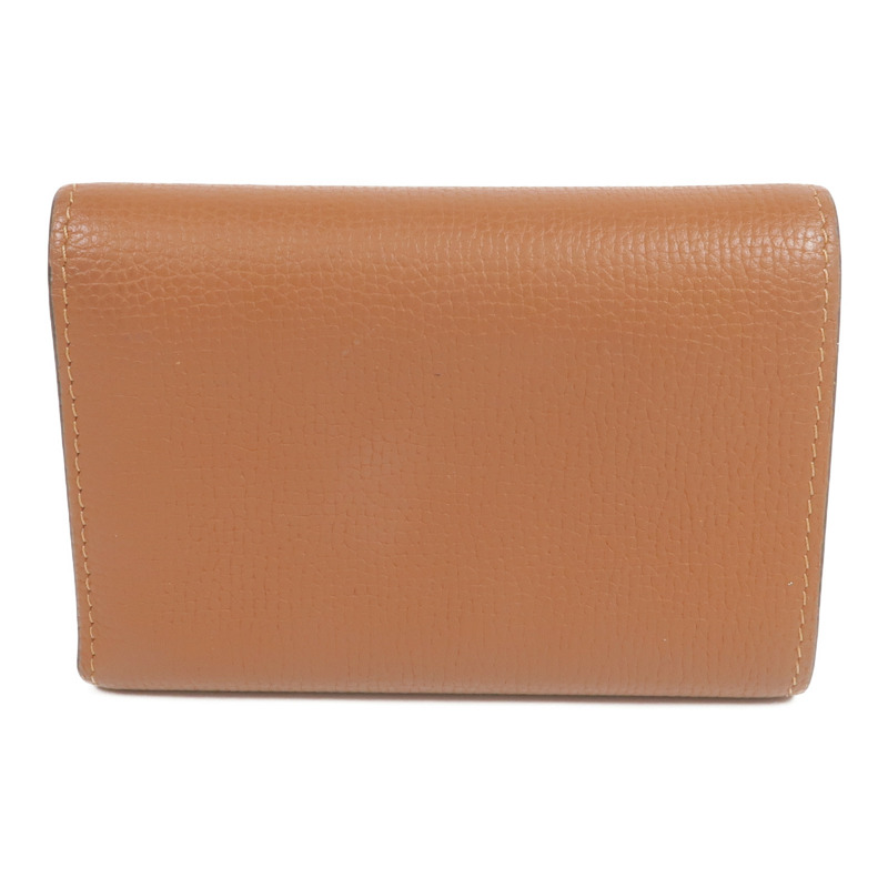 LOEWE 牛皮皮革Anagram Trifold Wallet銀扣錢包-1