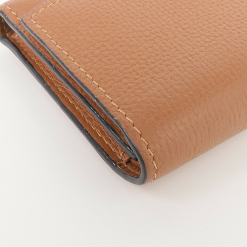 LOEWE 牛皮皮革Anagram Trifold Wallet銀扣錢包-11