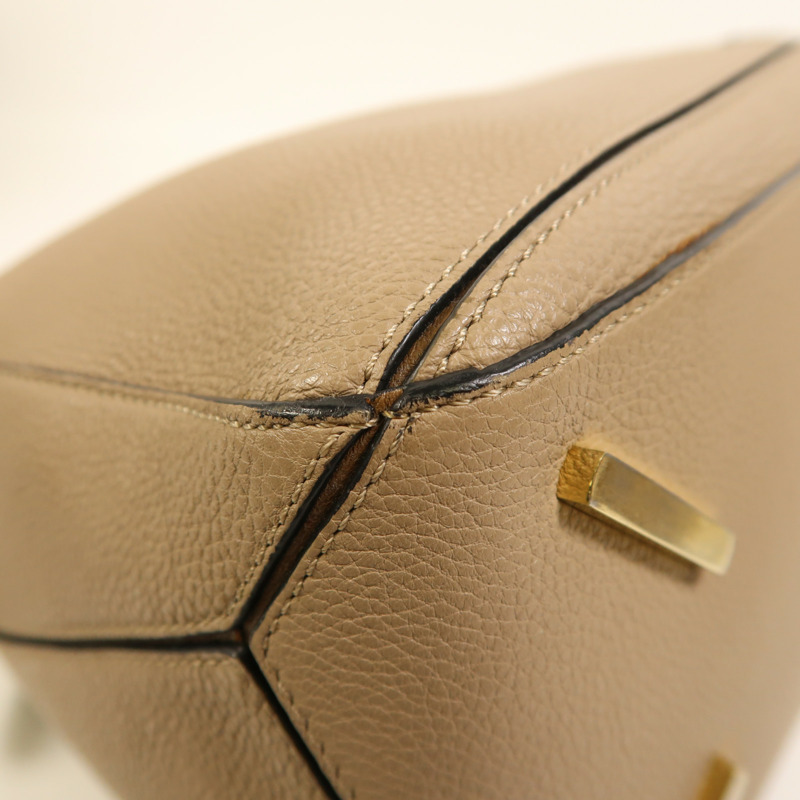 LOEWE 牛皮皮革Puzzle Medium金扣手挽肩背兩用袋-10