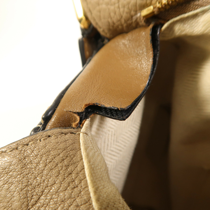 LOEWE 牛皮皮革Puzzle Medium金扣手挽肩背兩用袋-16