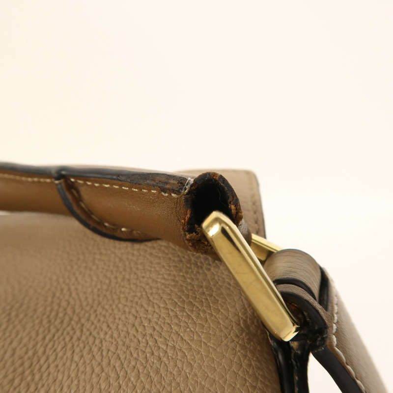 LOEWE 牛皮皮革Puzzle Medium金扣手挽肩背兩用袋-19