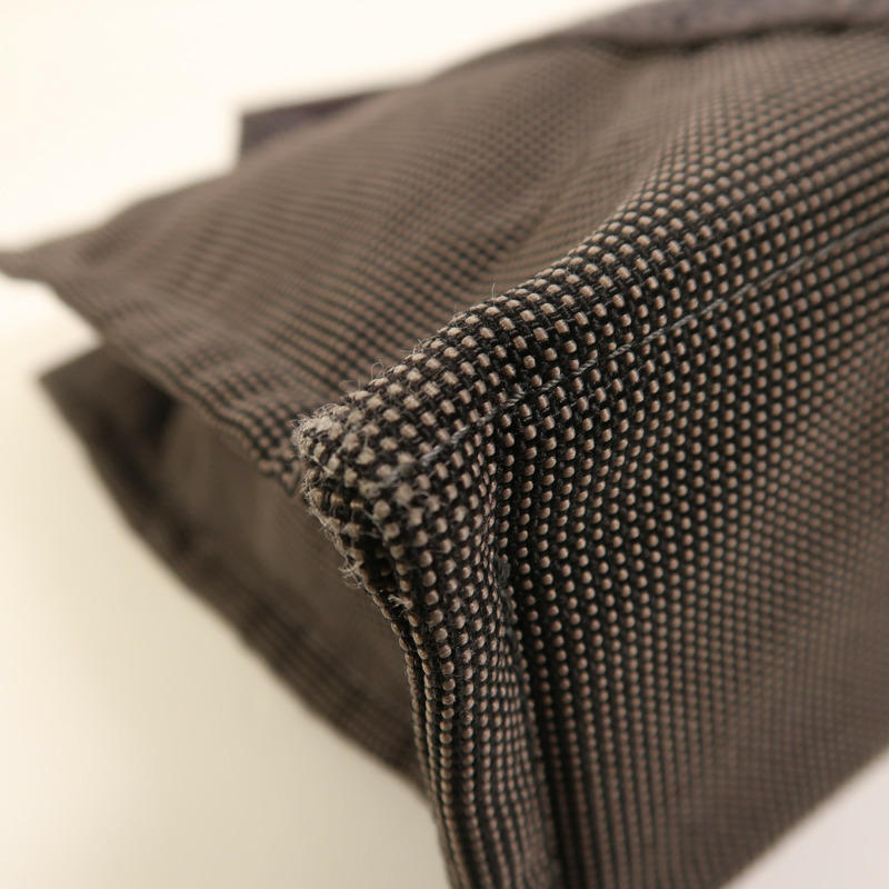 HERMES 帆布Herline銀扣手挽袋-9