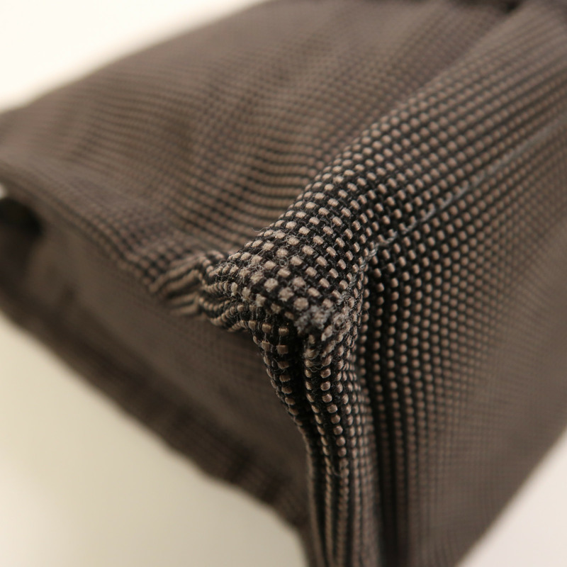 HERMES 帆布Herline銀扣手挽袋-11