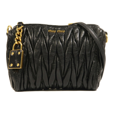 Miu Miu 牛皮皮革Shoulder Bag金扣肩背袋