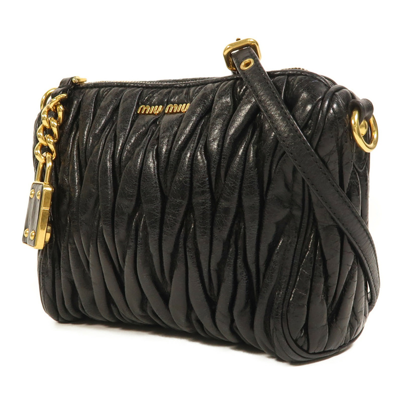 Miu Miu 牛皮皮革Shoulder Bag金扣肩背袋-2